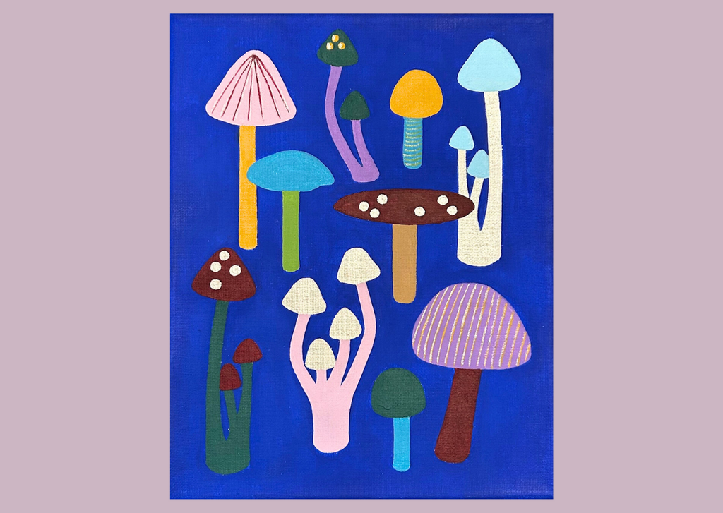 Mushroom Party Painting