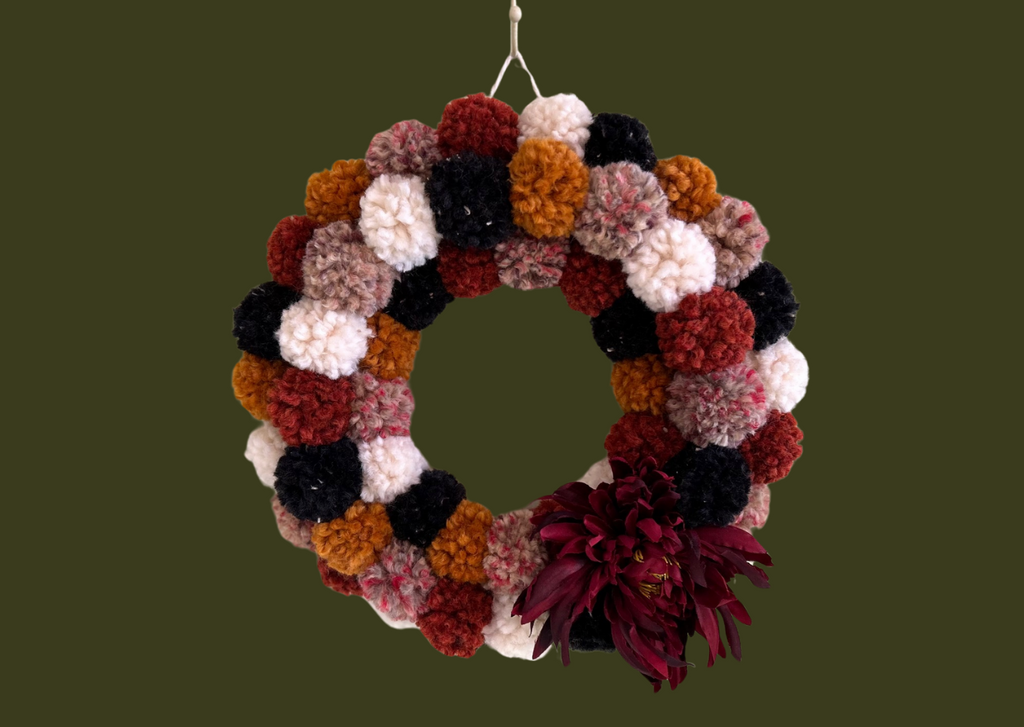 Fall Pom Pom Wreath