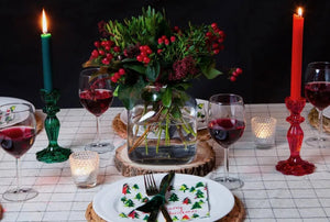 Red and Green Dinner Candles